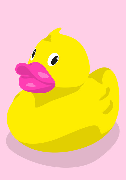 Postkarte "Quietschente"