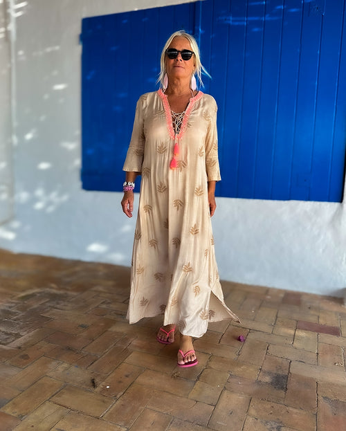 Gloria Dress long beige