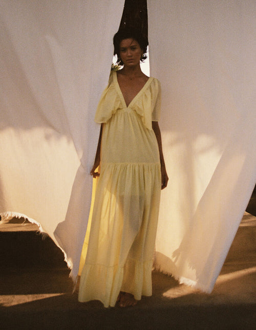 Dress "Tidal Radiance" zitronengelb