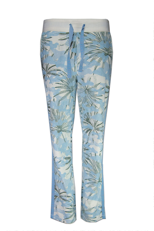 Joggingpant Flowerprint light blue