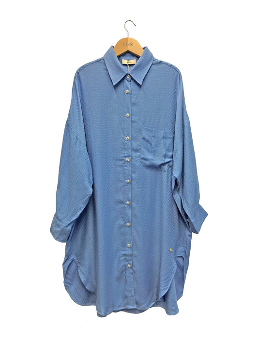 Long Shirt Modern Blue