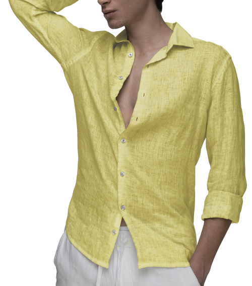 Leinen Hemd Positano gelb