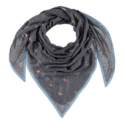 Dreieckstuch Navy Flamingo