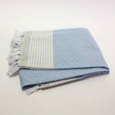 farbe:Hellblau | Hamamtuch Dots