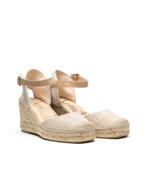 Espandrillo Wedges Leinen Medium Metalic