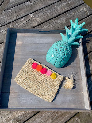 farbe:Orange | Clutch Pom Pom