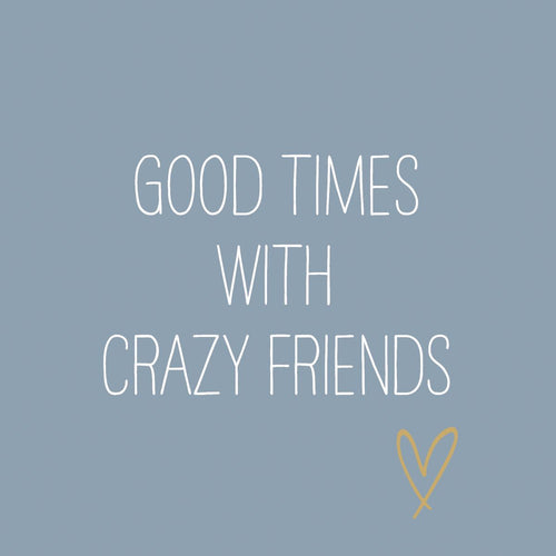 Servietten "Crazy Friends" blue