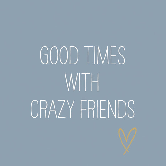 Servietten "Crazy Friends" blue