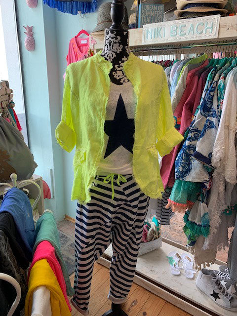 farbe:Gelb | Jacke Leinen