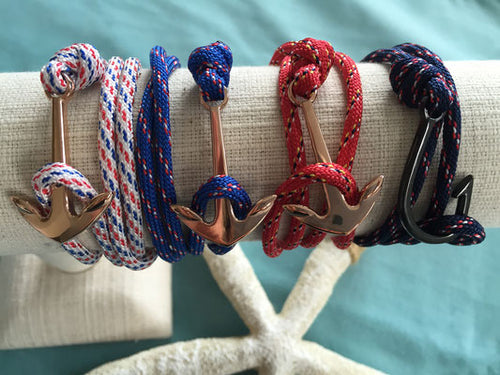 farbe:Rot | Unisex Armband Anchor