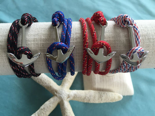 farbe:Schwarz | Unisex Armband Anchor