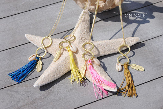 farbe:Turkis | Kette Muschel meets Infinity