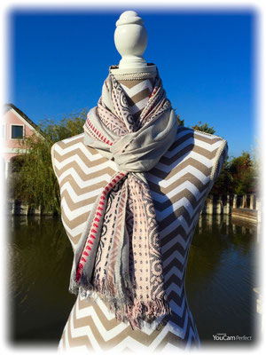 farbe:Pink | Schal Ornament