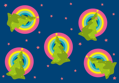 Postkarte "Rainbow in Space"