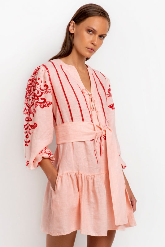 Dress Tinos short red/pink