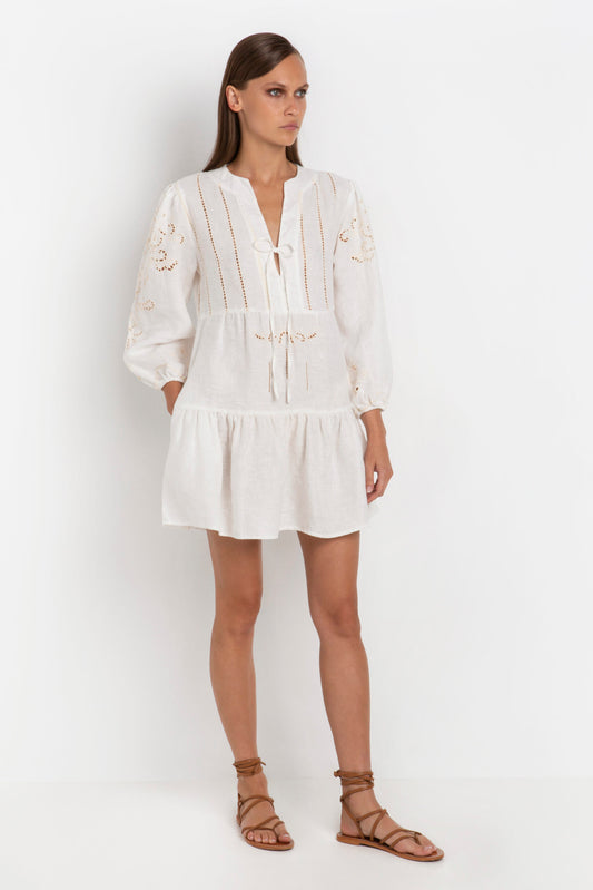 Dress Tinos short white/cream