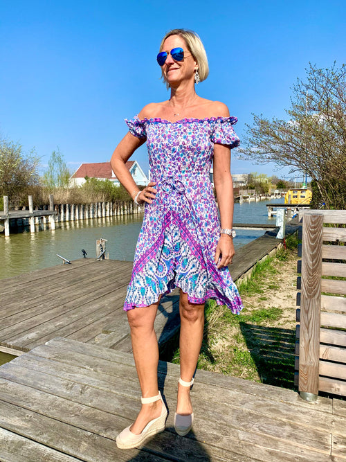 farbe:Blau | Dress Chiara Flower Print