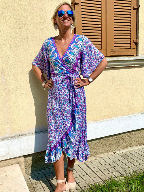 farbe:S/M | Wickelkleid Marinella Print Flower