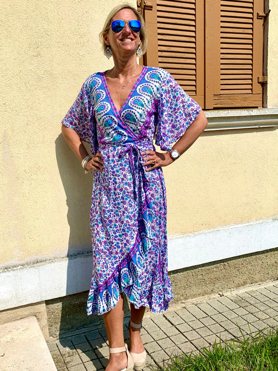 farbe:S/M | Wickelkleid Marinella Print Flower