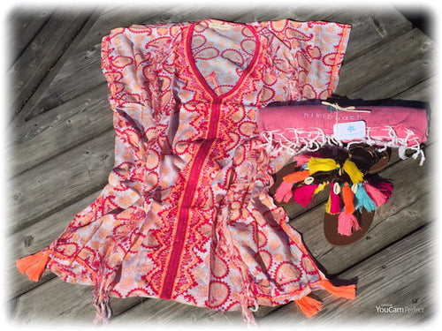 farbe:Orange | Dress Ethnique Print