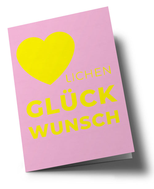 Klappkarte mit Kuvert " Herzlichen Glückwunsch"