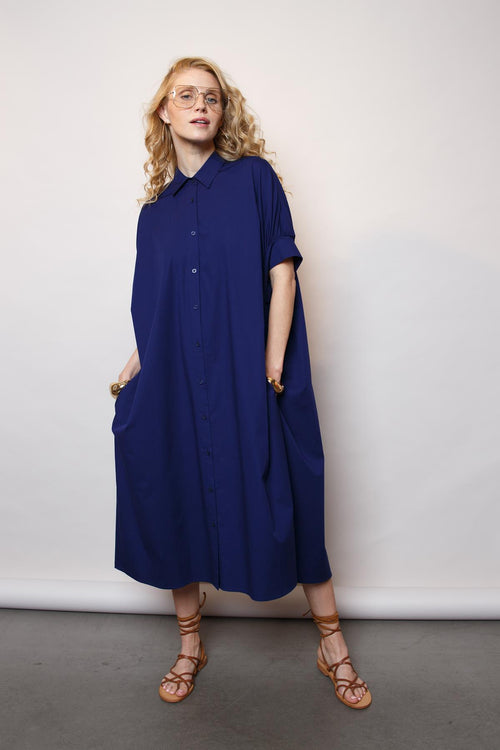 Emily Hemdblusenkleid loose Style navy