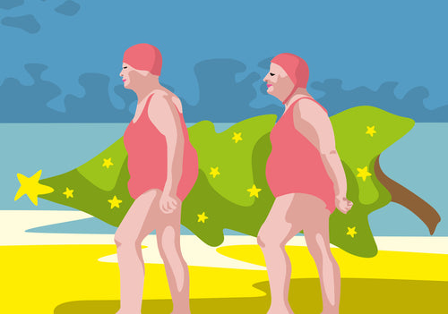 Postkarte "Two Xmas Ladies"