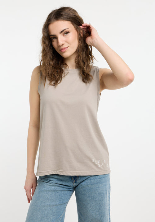 Elbsand Tank Shirt "Meevia" taupe