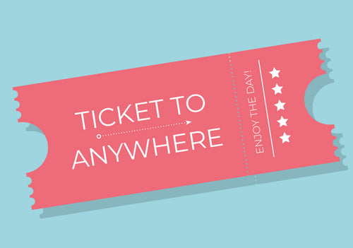 Postkarte "Ticket to anywhere"