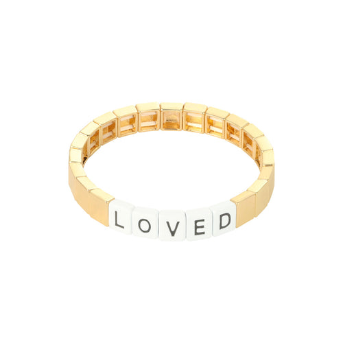 farbe:Gold | Kachelarmband  Loved