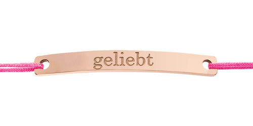 farbe:Pink | Sprucharmband  geliebt rosegold