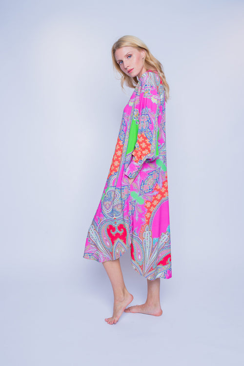 Hemdblusen Dress Pink Paisley