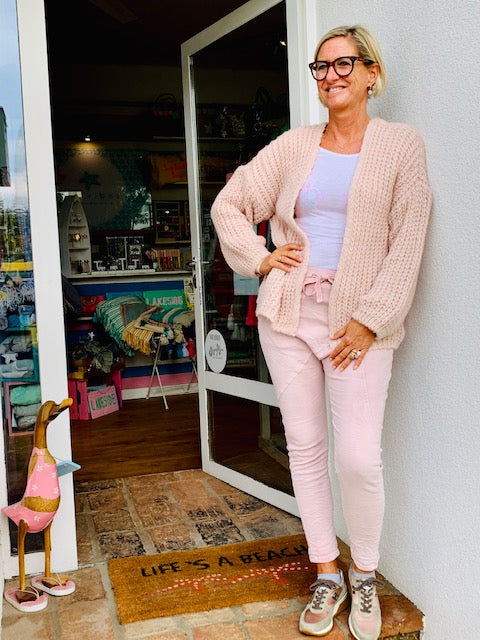 farbe:Pink | Weste Light Strick