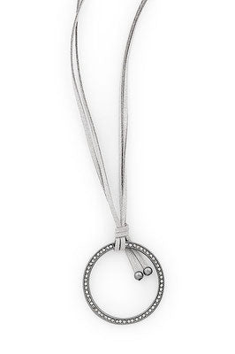 farbe:Silber | Kette Glitter Circle