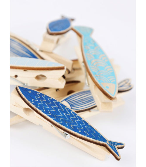 Klammern Fisch 12 er Set