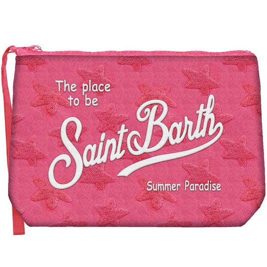Aline Pochette Sponge Terry Embossed Stars pink