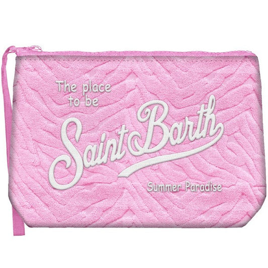 Aline Pochette Sponge Terry Embossed Zebra soft pink