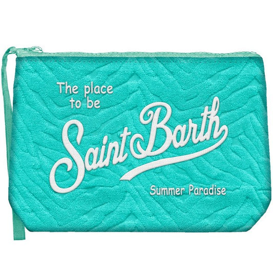 Aline Pochette Sponge Terry Embossed Zebra aqua