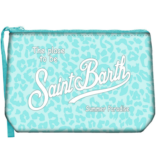 Aline Pochette Sponge Pastell Leopard aqua