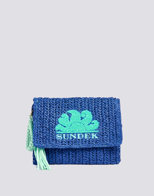 Sundek Clutch Straw "Gabi" blue