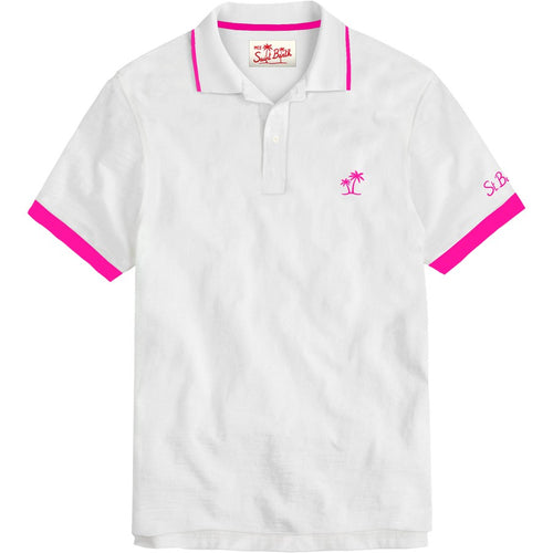 Mc2 Saint Barth Polo Beverly Hills Palms white/fluo pink