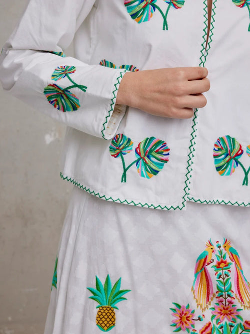 Basil Jacket Palm Leaf