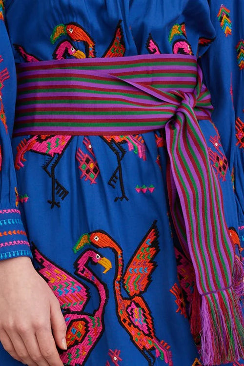 Gürtel Multi Stripes lilac/green/red