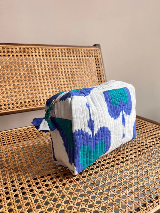 Cosmetic Bag Ikat petrol