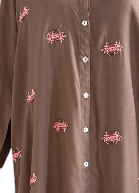Shirt Dress Crab Choco