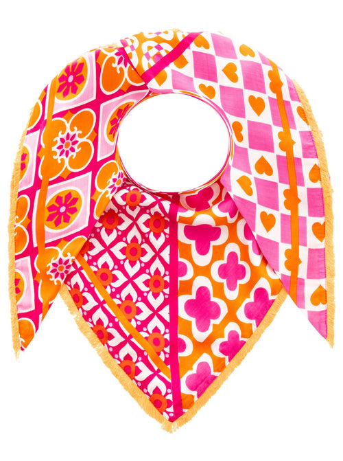 nachhaltiges Dreieckstuch "Grafischer Mustermix"