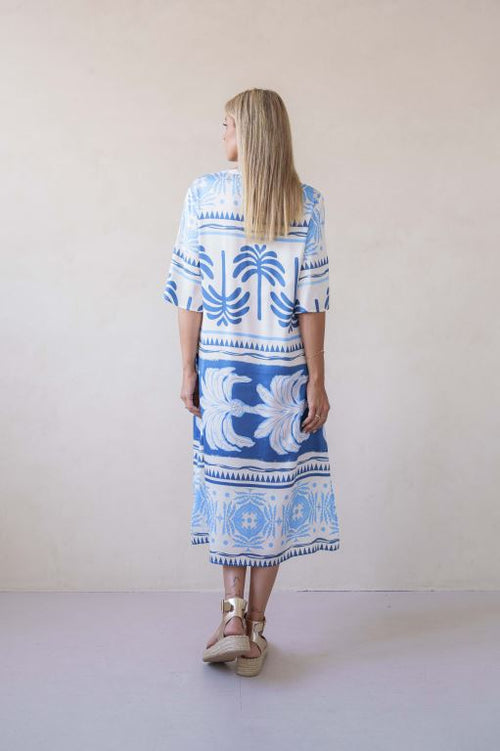 Dress "Blue Palmtree"