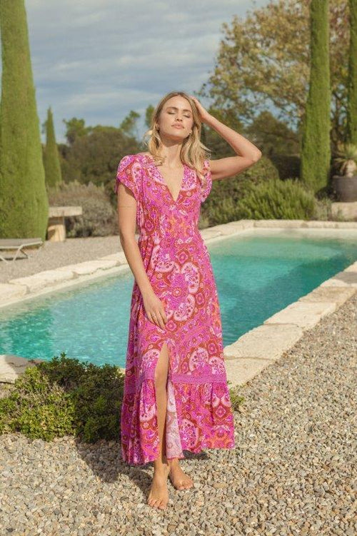Dress Carmen Maxi Cosmic Print