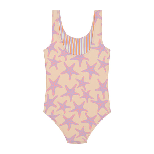 Girls Badeanzug reversible Striped Starfish