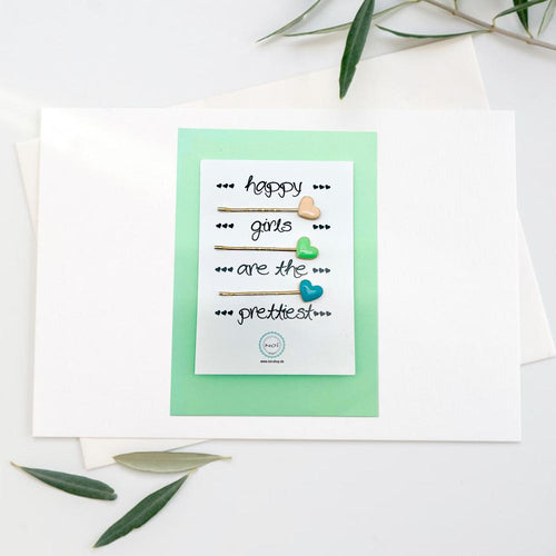 Haar Clip Emaille "Hearts"